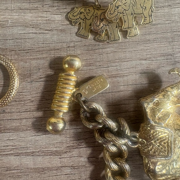 Kenneth J Lane Vtg Bracelet set elephant & Tusk . - Picture 2 of 2